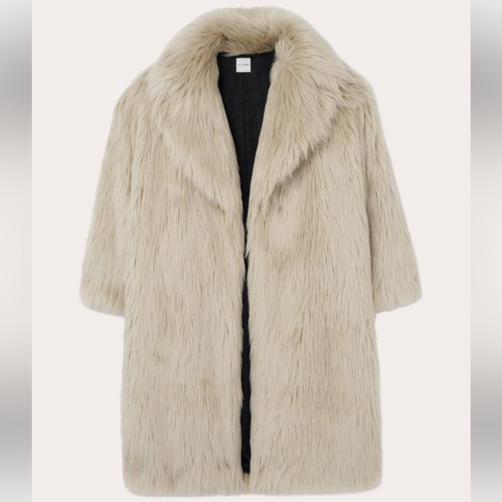 Luxurious St John Faux Fur Coat in Natural